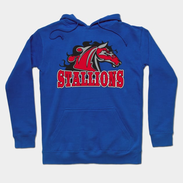 Stallions Sports Team Logo Hoodie by DavesTees